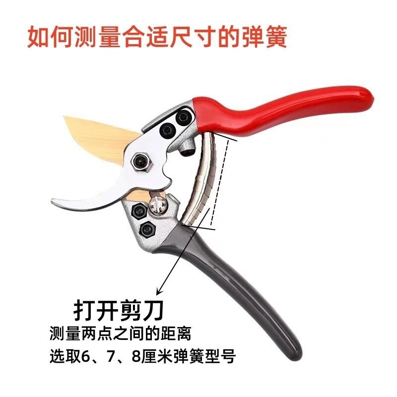 老式修枝剪弹簧不锈钢皮果树剪刀配件园林工具剪刀零件弹簧图片