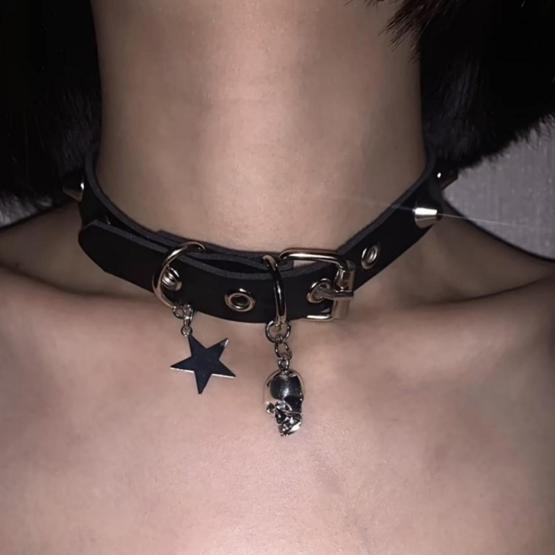 暗黑朋克y2k亞文化辣妹五角星骷