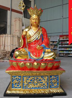 供奉树脂佛像娑婆三圣 鎏金地藏王菩萨九华山地藏 大型地藏王神像