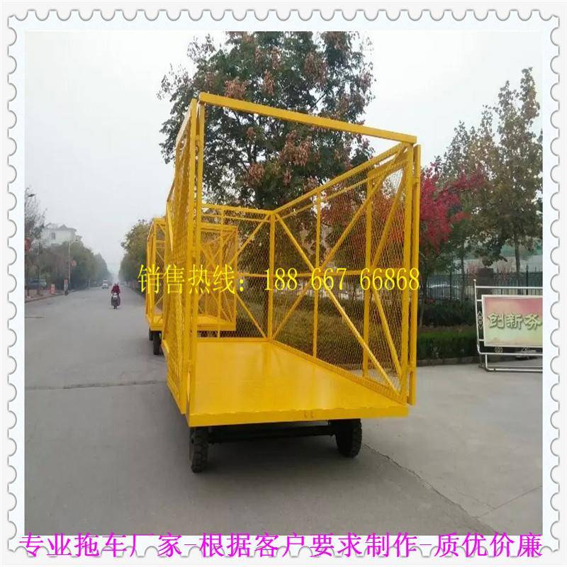 吨围栏拖车箱笼平板拖车物流平板拖车厂家厂家供应