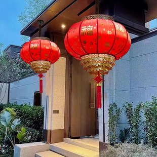 饰彩灯 中秋大红灯笼挂饰户外防水家用阳台喜庆吊灯别墅大门乔迁装