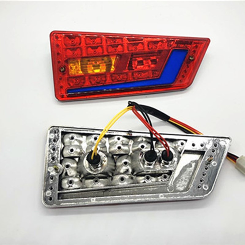 电动三轮车尾灯刹车灯摩托车转向灯led行车灯12v48v60v转弯警示灯