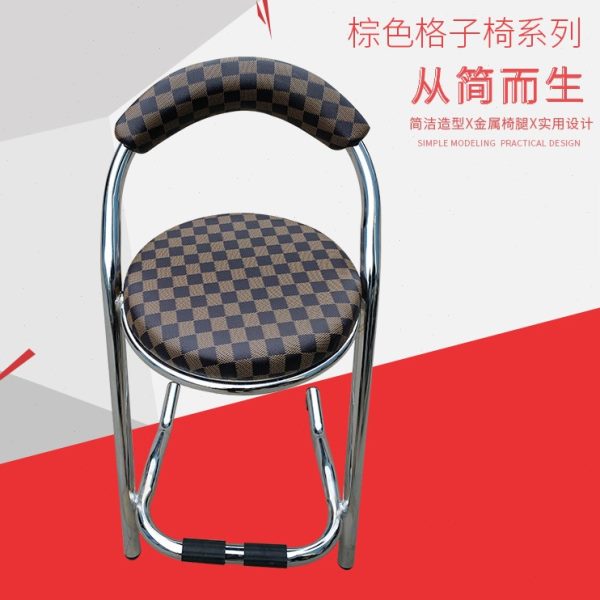 游戏机椅子电玩动漫城不锈钢带靠背火锅儿童乐园淘气堡吧台高脚凳