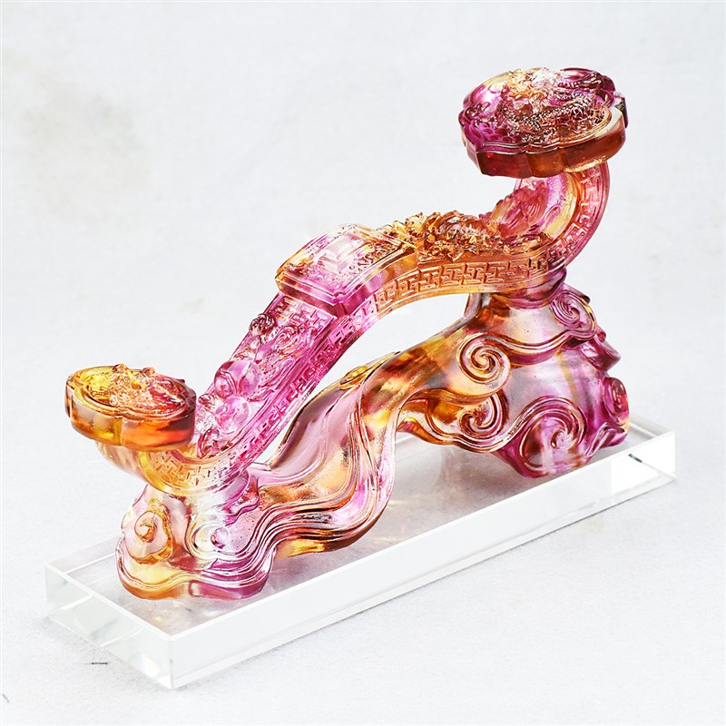 琉璃烧制b爆款高端龙凤吉祥如意生日乔迁毕业礼品玄关办公室摆件