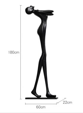 创意抽象人物雕塑摆件售楼处酒店大堂大型玻P璃钢落地装置艺术品