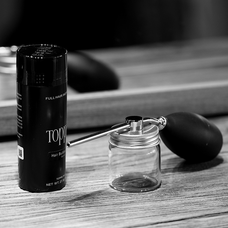 头发增发密发纤维粉喷瓶痱子粉喷粉瓶复古油头发际T线填充专用喷