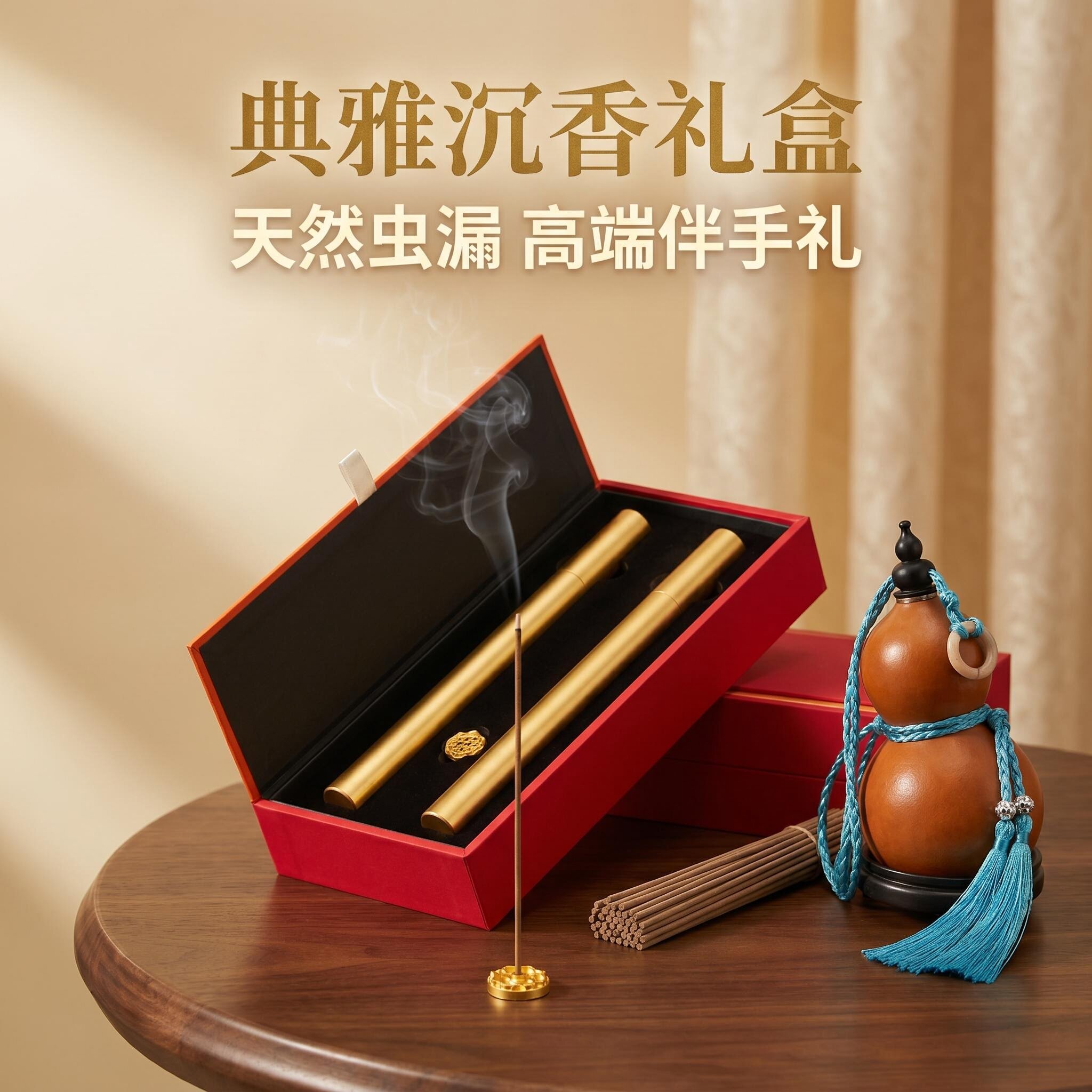 助睡眠香港虫漏野沉香线香礼盒中式高档伴手礼