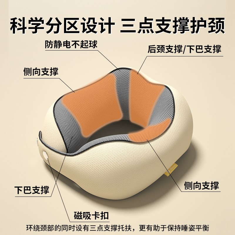 U型枕记忆棉旅行护颈枕飞机火车睡觉枕头脖子靠枕午睡便携式脖枕
