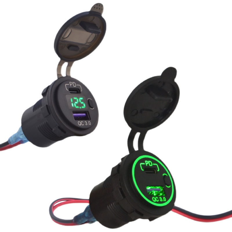 摩托车改装双usb口手机充电器电动车车充快充防水加装车载充电器