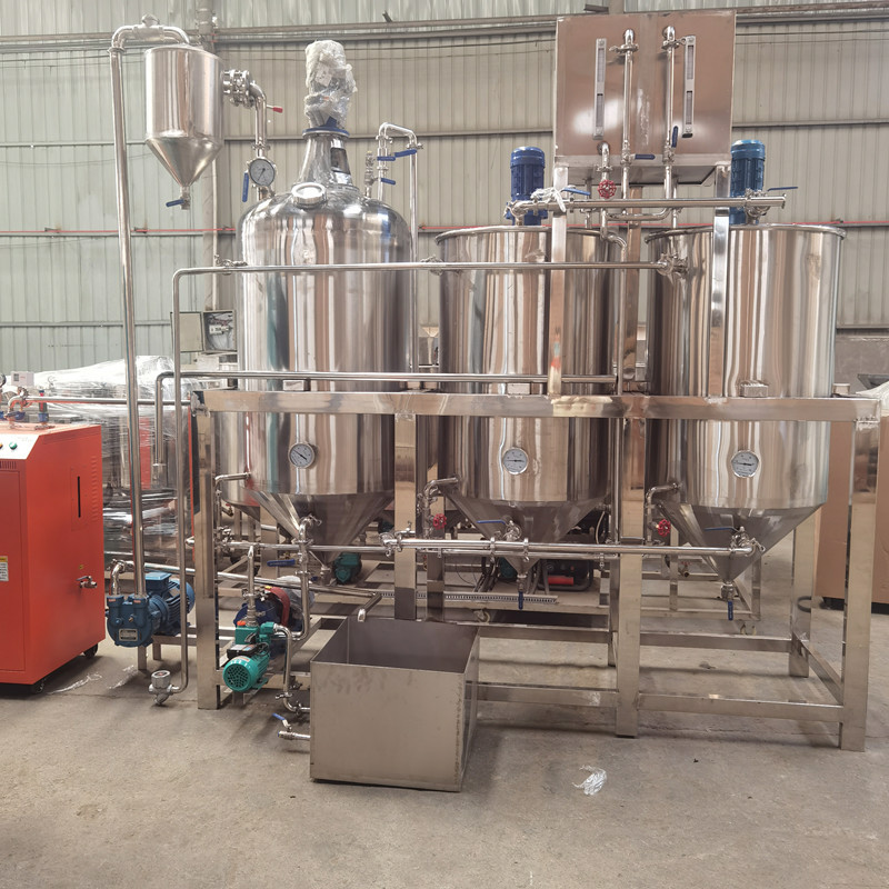 油厂食用油精炼机 棕榈油大豆油精炼设备 商用全自动植物油精炼机
