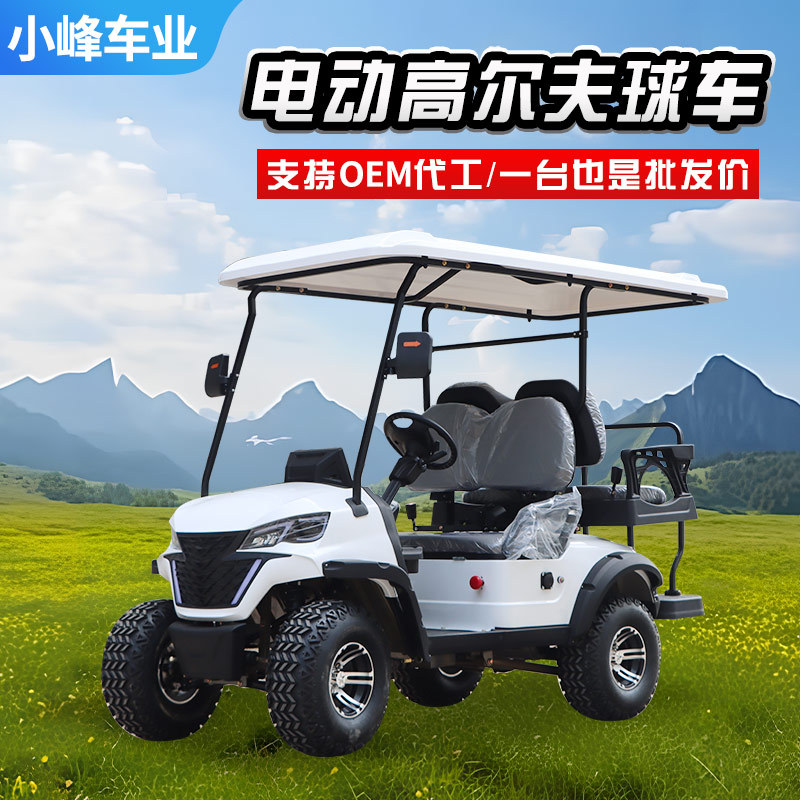 电动高尔夫球车观光车景区酒店球场四轮摆渡车两排4座高尔夫球车