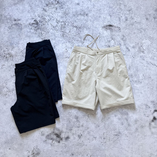 NANAMICA ALPHADRY Double Pleats 25ss光电子双褶弹力速干短裤男