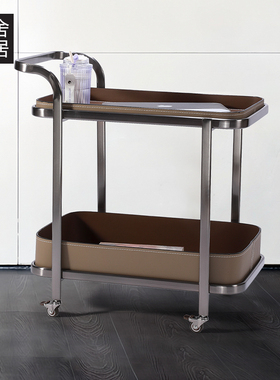 沙发边几小推车客厅可移动茶几滚轮推车轻奢高级R感卧室床头置物