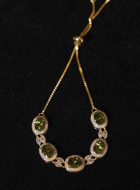 阿尔忒弥斯复古精致轻奢微镶法式高级感锆石抽拉可Z调节手链