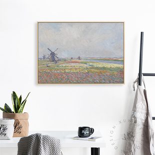 莫奈油画世界名画日出印象抽象风景壁画 饰画卧室餐厅挂画 客厅装