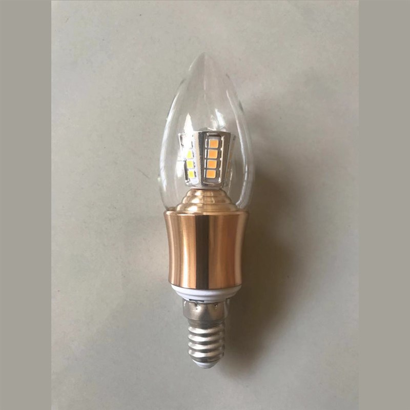 LEDe27e14 螺口小头大头蜡烛灯光源家用暖白节能尖泡拉尾灯泡室内