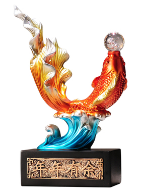 年年有余如鱼得水招财摆件客厅酒柜电视柜锦鲤家居装饰品乔迁礼物