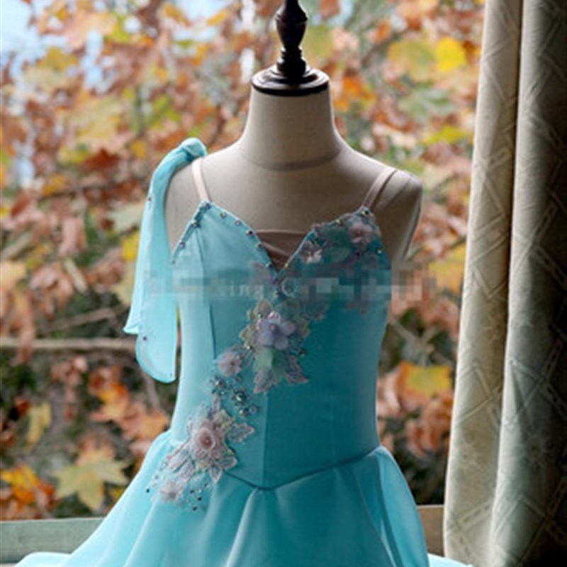 儿童雪纺現代芭蕾舞蹈服飄逸現代舞短裙丘比特演出服裝表演服成人