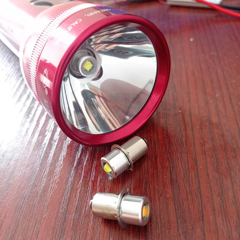 P13.5S接口LED手电筒灯泡e10螺口3W灯珠3V5v6v12v24V通用BA9S白黄