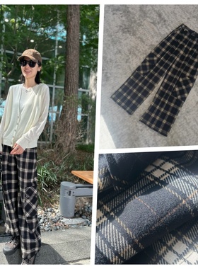 INFINITE COASTLINE/无垠海岸春晓20011休闲抽绳格子工装裤