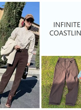 INFINITE COASTLINE/无垠海岸春晓 20017百搭款【咖啡】牛仔裤