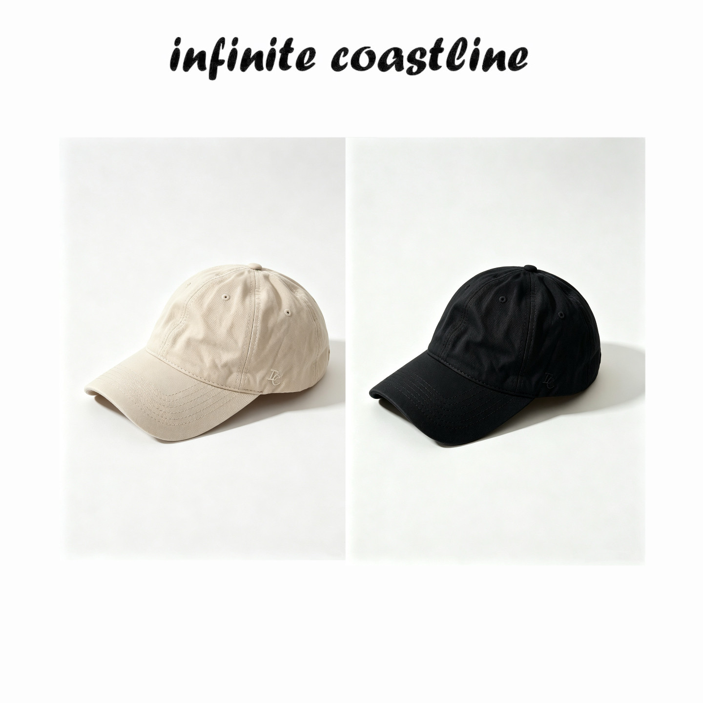 INFINITE COASTLINE/F4431纯棉纯色IC软顶舒适百搭棒球帽 - 实物图