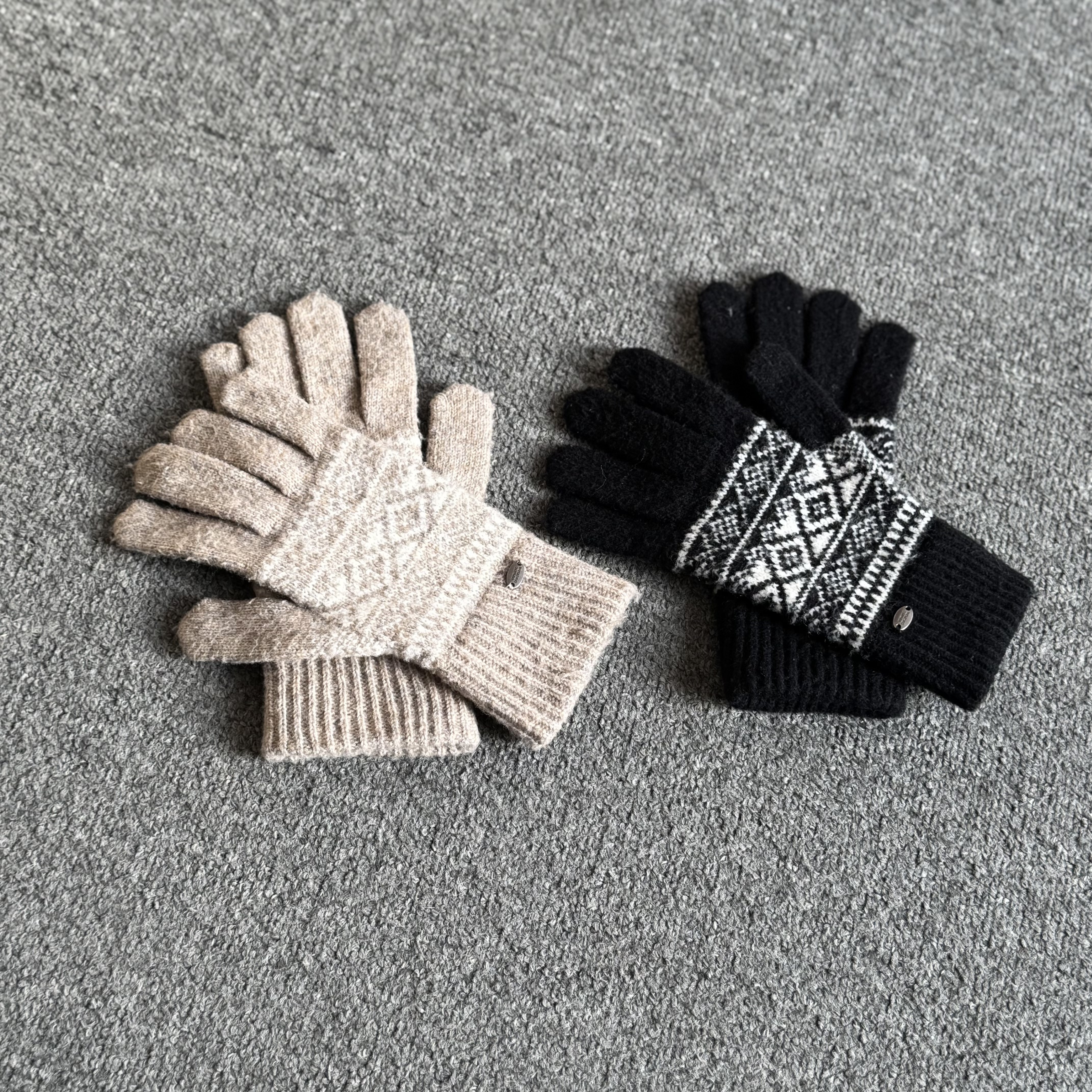 INFINITE COASTLINE/无垠海岸春晓8145保暖冬季羊毛混纺分指手套