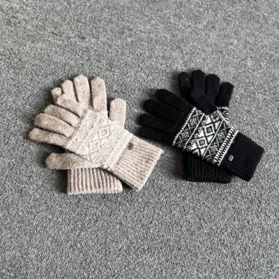 INFINITE COASTLINE/无垠海岸春晓8145保暖冬季羊毛混纺分指手套