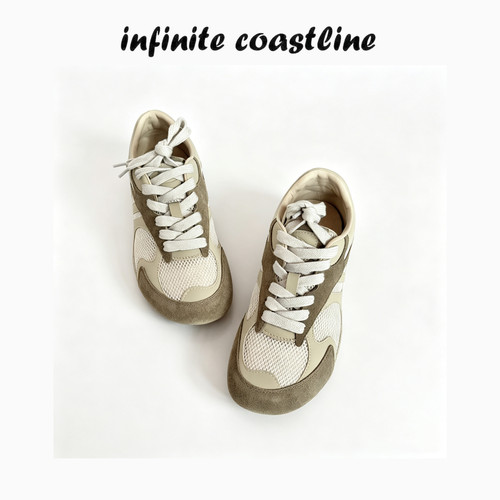 INFINITE COASTLINE/无垠海岸春晓E5185卡其网面运动鞋
