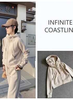 INFINITE COASTLINE/无垠海岸春晓12504米咖连帽外套