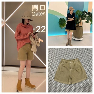 INFINITE COASTLINE/无垠海岸春晓20005卡其棉100%休闲短裤