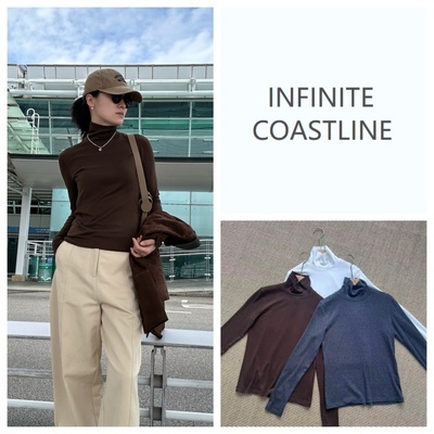 INFINITE COASTLINE/无垠海岸春晓12453高领羊绒混纺打底衫