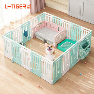 宠物围栏65CM高小门功能款阳台狗围栏防越狱室内小型狗狗栅栏笼子