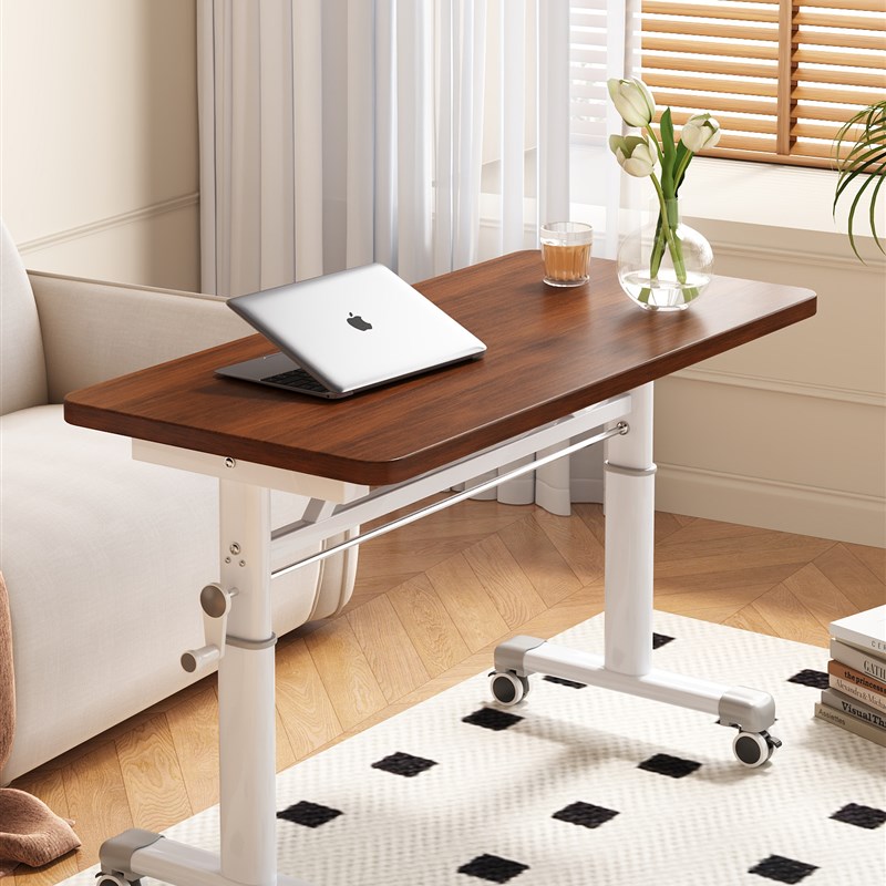 2025新款可移动升降桌电脑桌家用写字工作台床边桌书桌办公小桌子