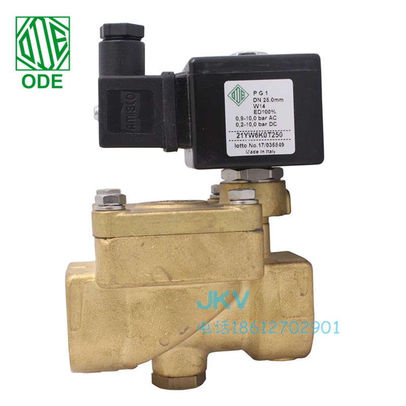 意大利ODE蒸汽电磁 21YW6K0T250纯铜高温两通常闭AC220V 现货