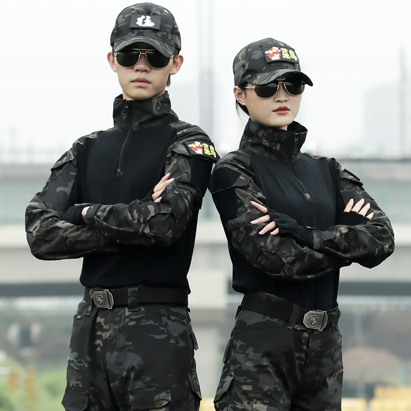 正版蛙服迷彩服套装男透s气新式训作服耐磨高端教官训练服军迷服