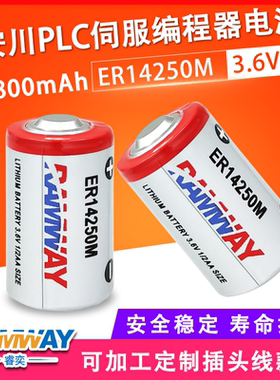 睿奕ER14250M 3.6V锂电池AA 1/2AA 气体检测仪 温控器 CO报警器 福尼亚4代泵迈世通泵胰岛素 探头 功率型