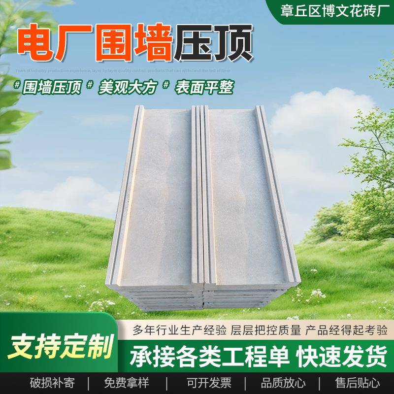 厂家直供电厂围墙压顶预制成型表面平整强度高电力工程24围墙压顶