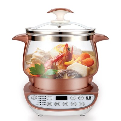 110v出口小家电宏惠养生壶大容量玻璃养生锅3L家用电煮锅煎中药壶