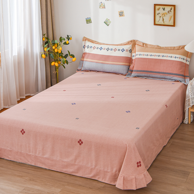 全棉加厚磨毛床单单件秋冬保暖纯棉简约家用学生单人双人被单床品