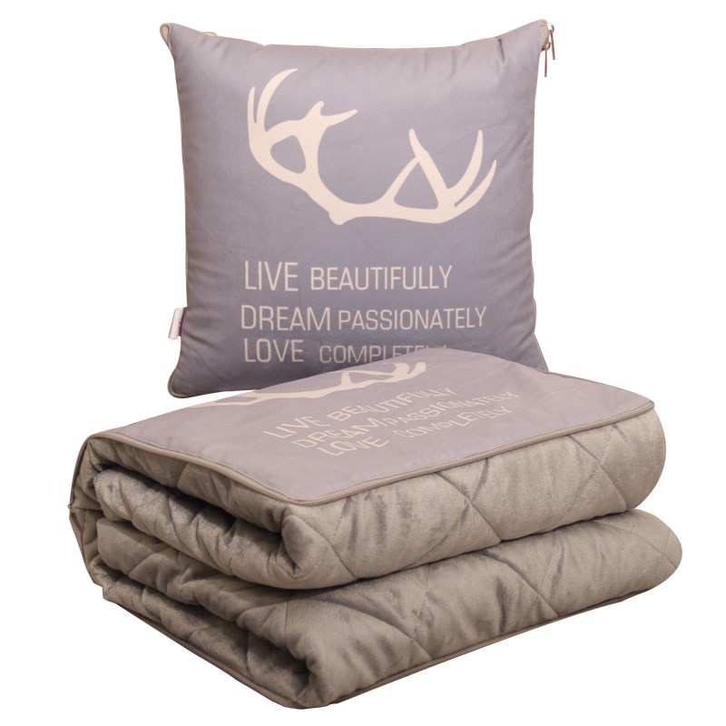 汽车抱枕被子两用靠垫办公室午休空调被折叠车用枕头毯子沙发被子