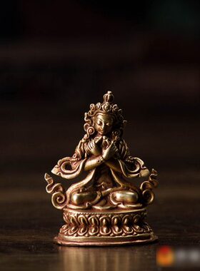 装.赞5尼泊尔 5cm《可手工全鎏铜像总持》 金 金刚