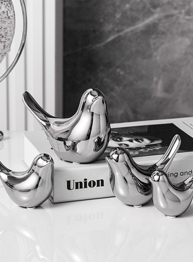 轻奢抽象陶瓷g鸟桌面摆件家居客厅书房玄关酒柜电视柜办公室装饰