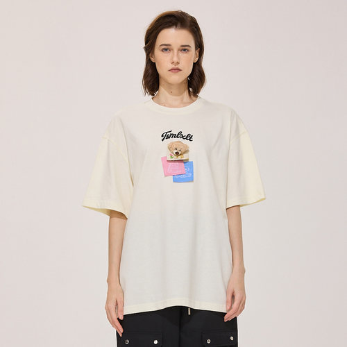 小熊联名T恤纯棉透气短袖