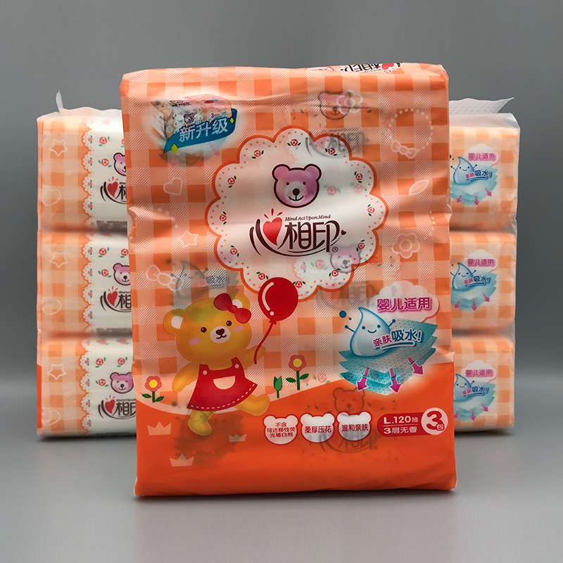 心相印婴儿专用抽纸120抽压花