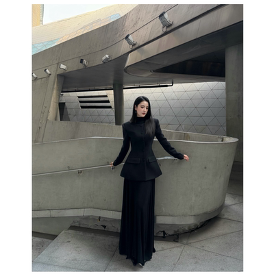 BETTERME黑色中式气质西服外套