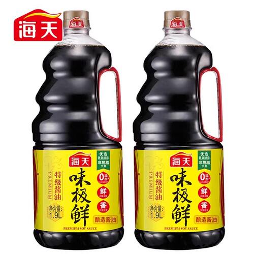 海天味极鲜1.9L零添加酱油0添加