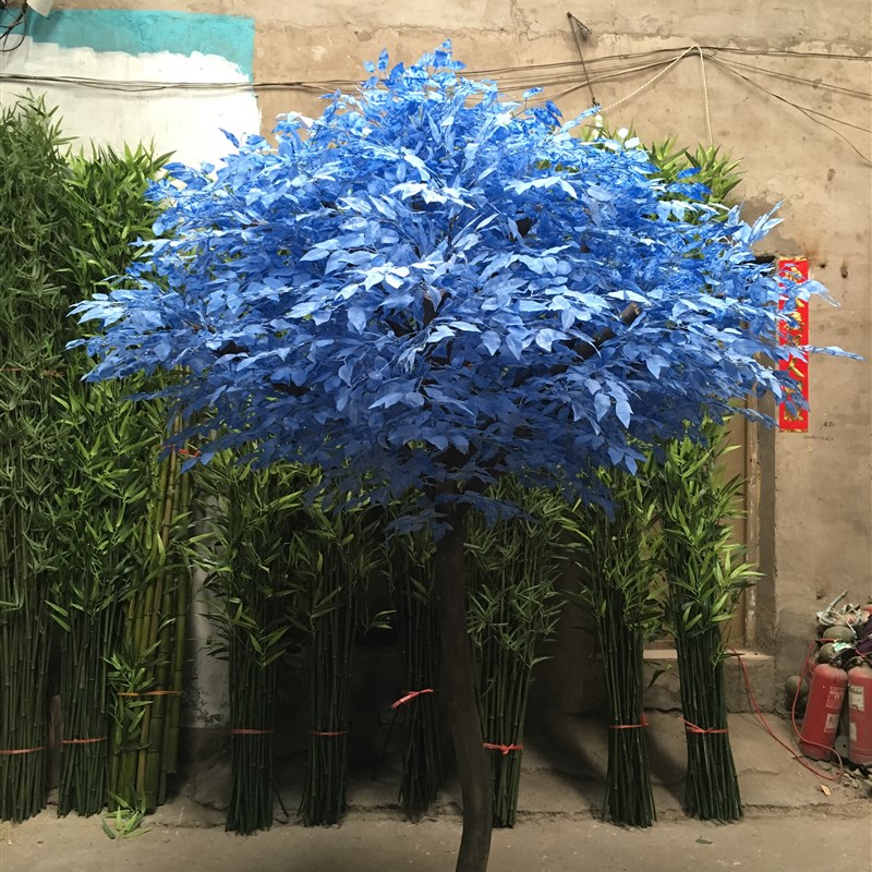 蓝色许愿树阿凡达动漫装饰KTV酒吧庭院假树绿植大型造型落地包邮