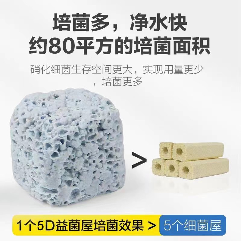 鱼缸过滤材料硝化细菌屋纳米石英球陶瓷环过滤器净水培菌专用滤材