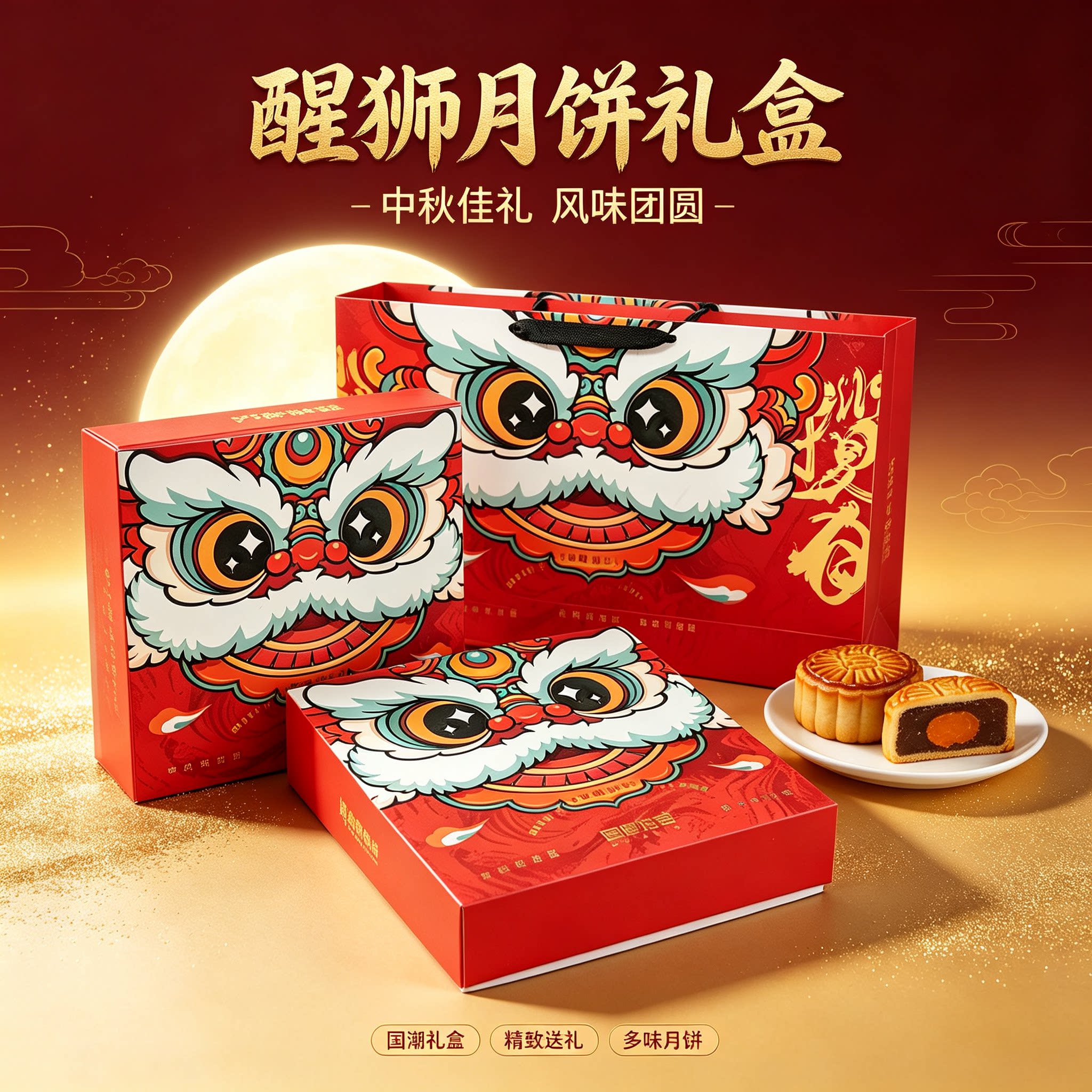 2026新款月饼礼盒装中秋节送礼优选多种口味糕点送长辈团购送礼